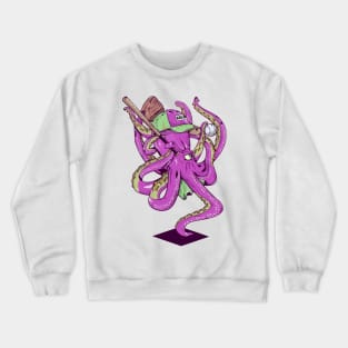 Octopus playing baseball Crewneck Sweatshirt